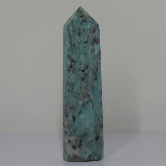 Amazonite + Smokey Quartz Tower