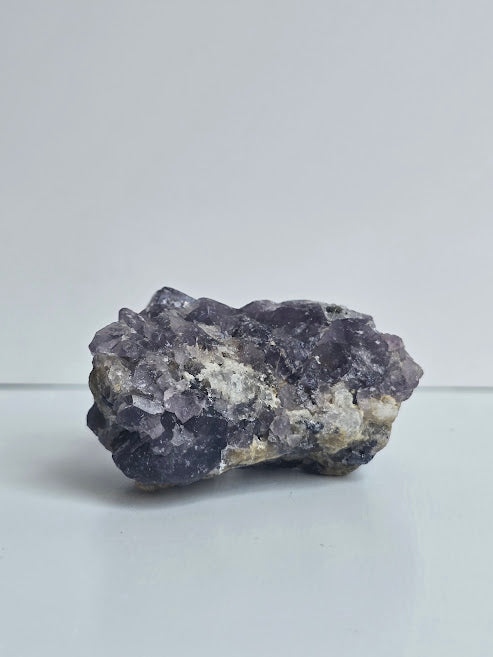 Fluorite with Pyrite Cubic Cluster