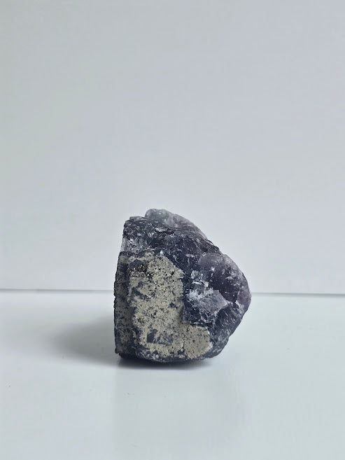 Fluorite with Pyrite Cubic Cluster