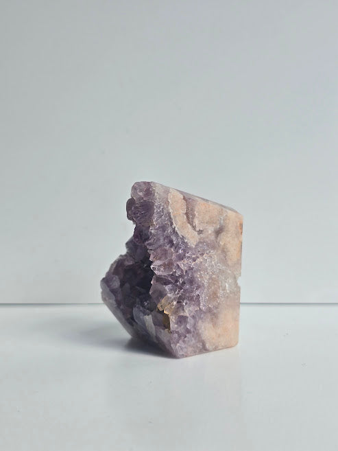 Pink Amethyst with Flower Agate Freeform