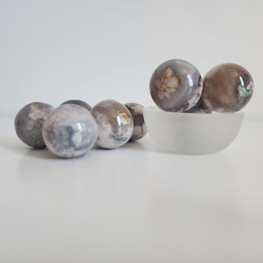 Flower Agate Mini Sphere