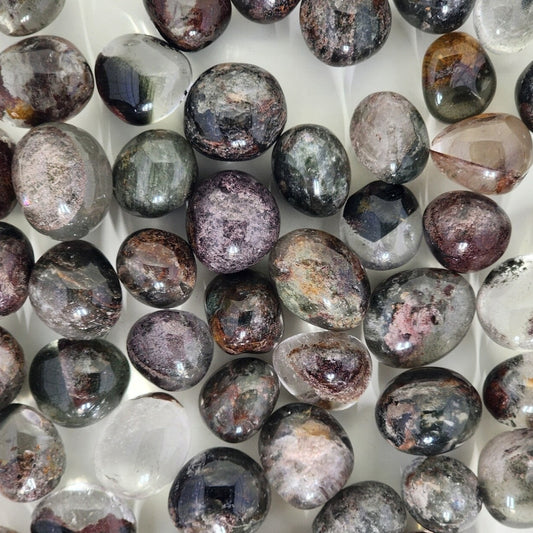 Lodolite Quartz Tumblestones (Garden Quartz)