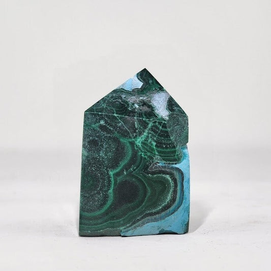 Chrysocolla + Malachite Tower