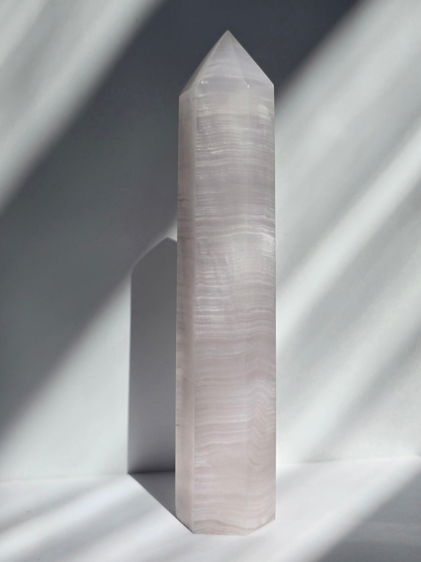 Pink Mangano Calcite Tower